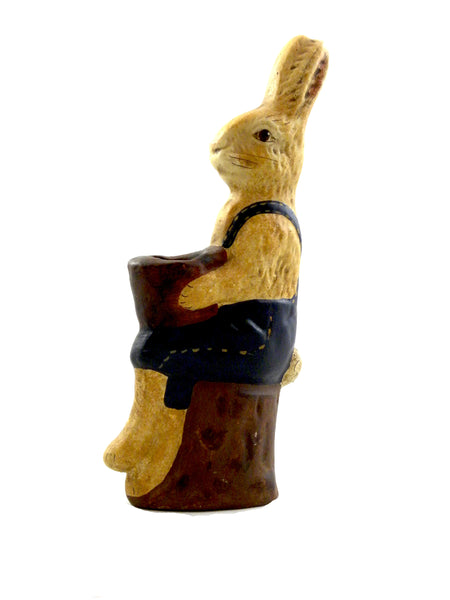 Rabbit on Tree Stump- Open Edition - BELLAVINTAGEHOME