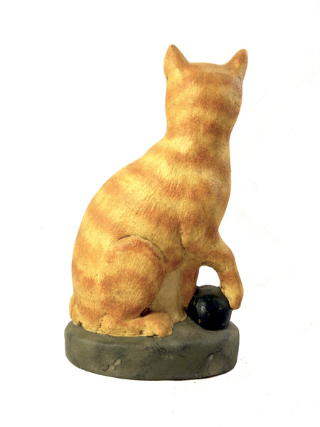 Cat Tabby with Ball- Open Edition - BELLAVINTAGEHOME