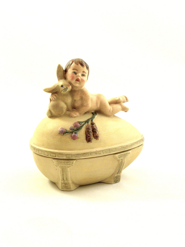 Cherub and Bunny Box - Open Edition - BELLAVINTAGEHOME