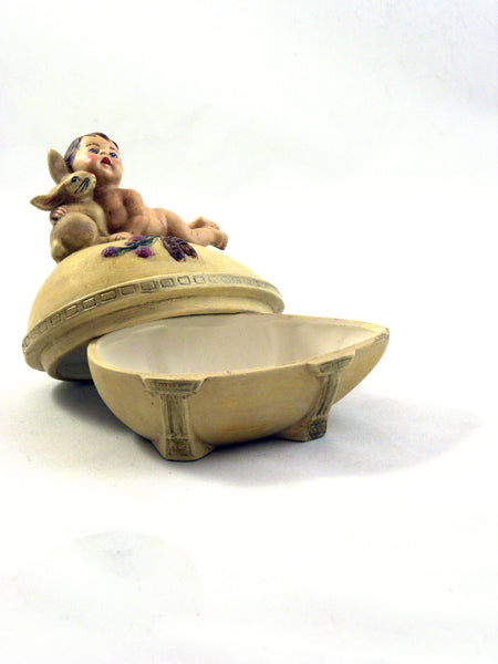 Cherub and Bunny Box - Open Edition - BELLAVINTAGEHOME