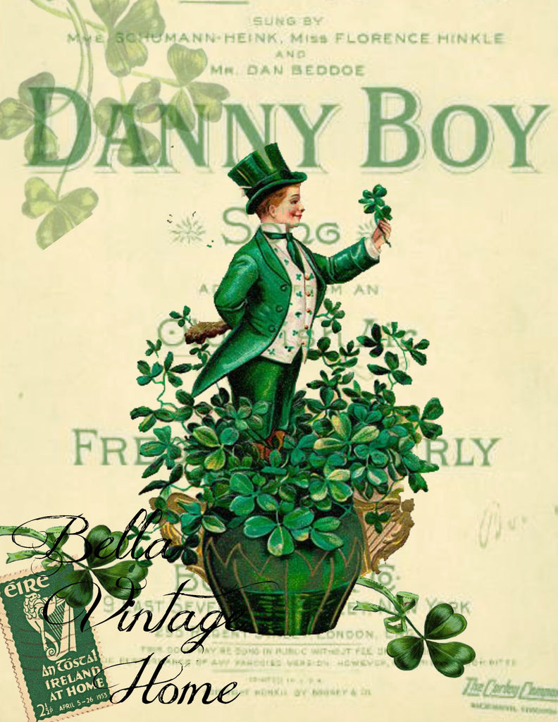 Danny Boy Tales Print, Pillow, Note Cards, Tea Towel, Digital Download - BELLAVINTAGEHOME