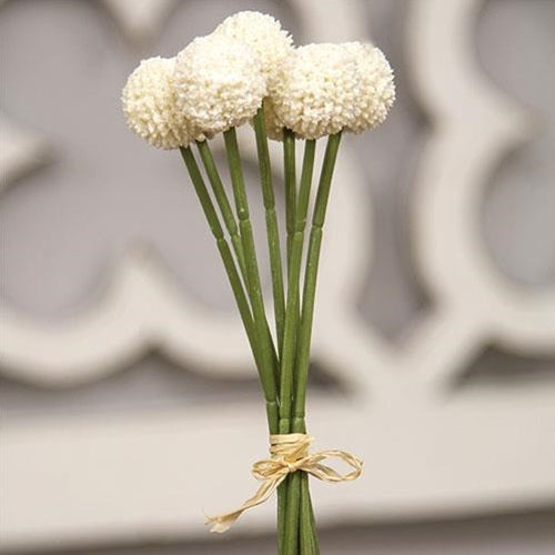 a White Billy Ball Bouquet 10" - BELLAVINTAGEHOME