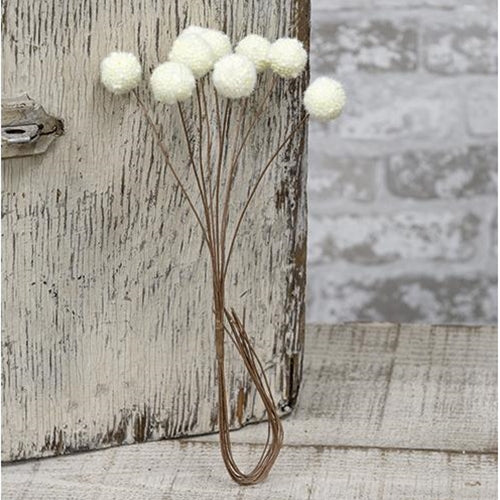 a Billy Ball Bunch White 16"                        NEW! - BELLAVINTAGEHOME