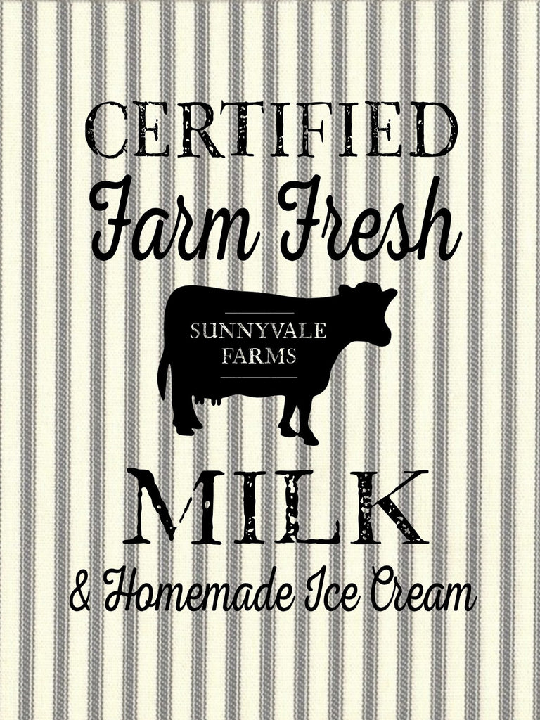 Farm Fresh Milk....Print, Pillow, Note Cards, Tea Towel, Digital Download - BELLAVINTAGEHOME