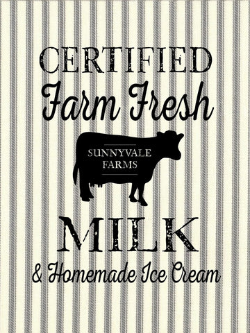 Farm Fresh Milk....Print,  Pillow, Note Cards, Tea Towel, Digital Download - BELLAVINTAGEHOME