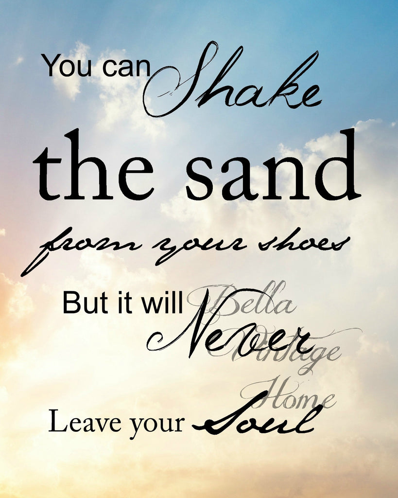 Shake the Sand Print, Pillow, Note Cards, Tea Towel, Digital Download - BELLAVINTAGEHOME