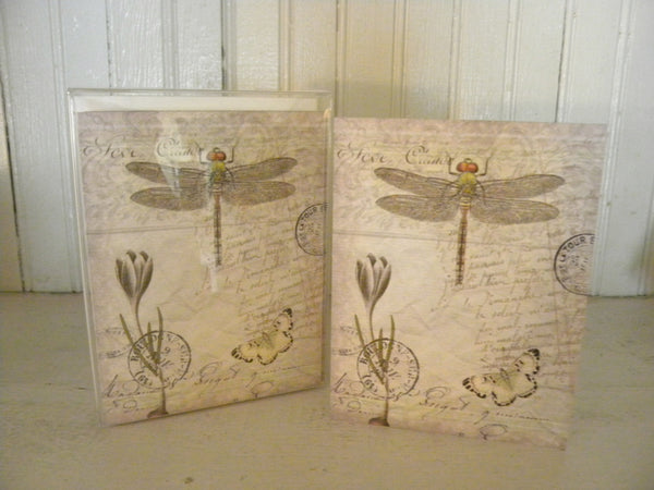 Botanical Dragonfly Print, Pillow, Note Cards, Tea Towel, Digital Download - BELLAVINTAGEHOME