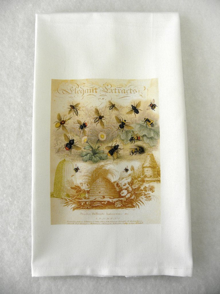 Insect Tea  Towel Bee Skeps - BELLAVINTAGEHOME