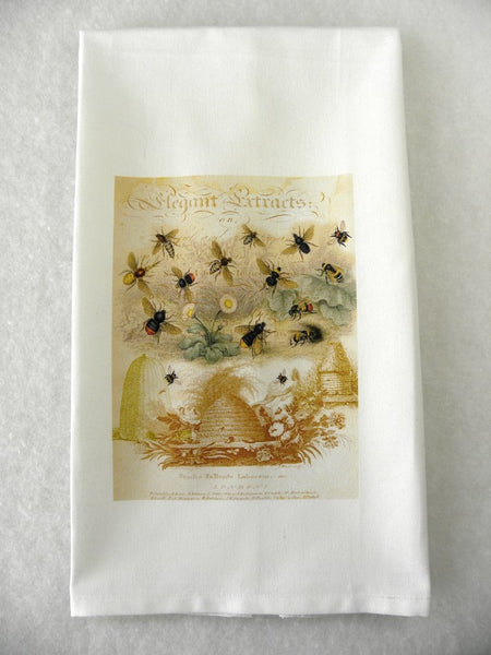 Insect Tea  Towel Bee Skeps - BELLAVINTAGEHOME