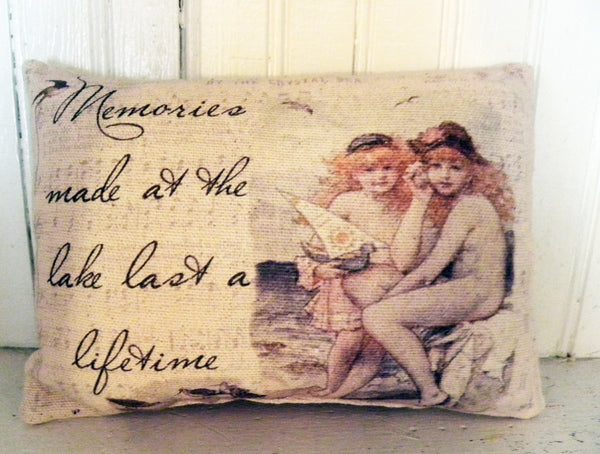 Lake Memories I Print,  Pillow, Note Cards, Tea Towel, Digital Download - BELLAVINTAGEHOME