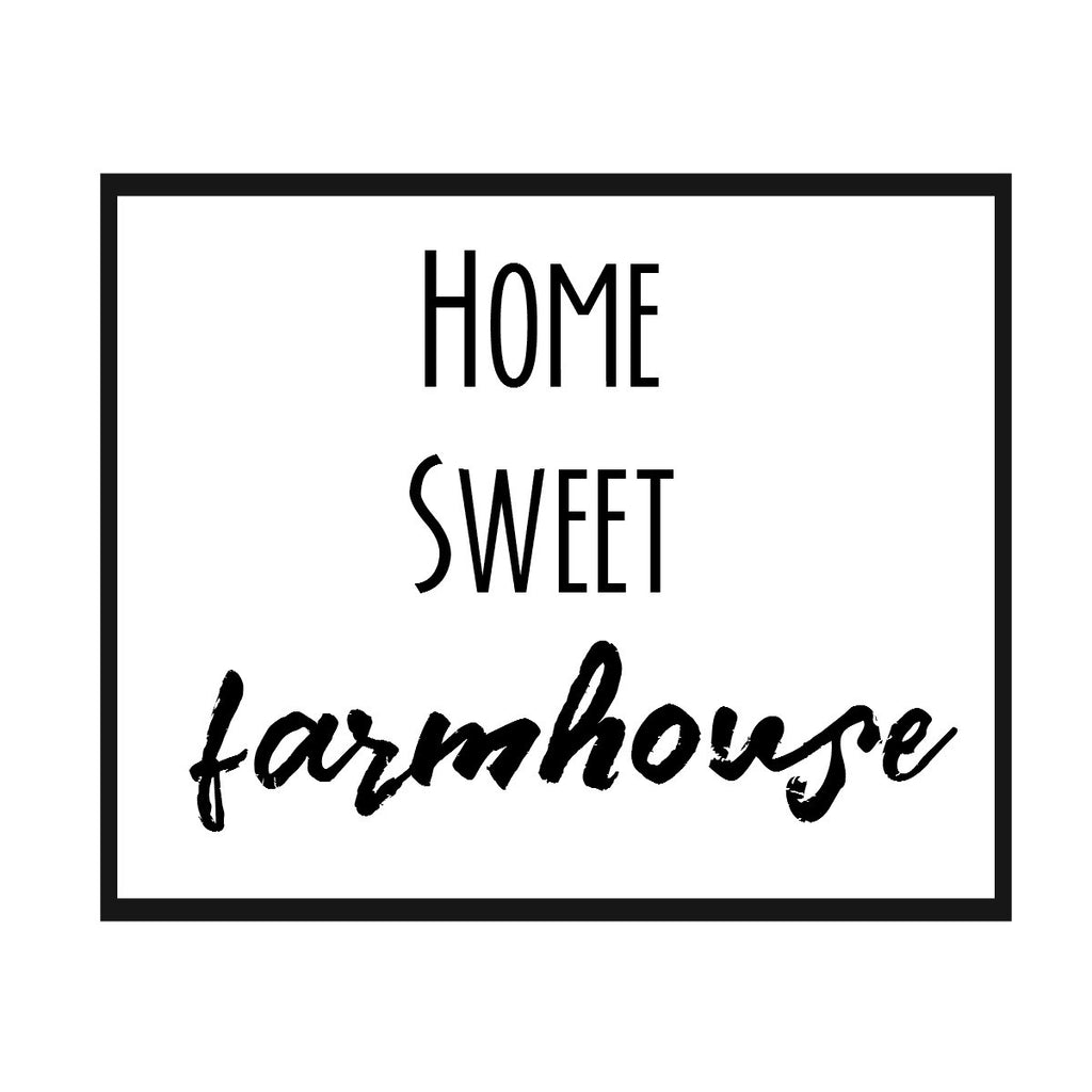 Home Sweet Farmhouse Print, Pillow, Note Cards, Tea Towel, Digital Download - BELLAVINTAGEHOME