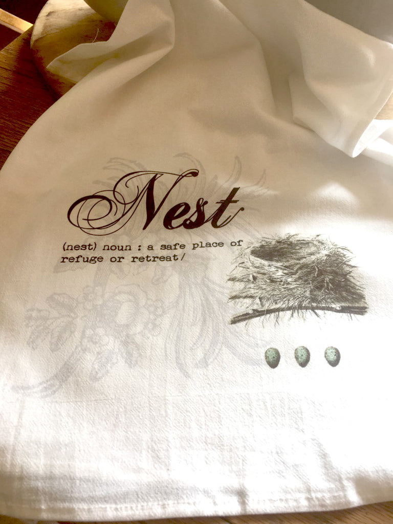 Tea Towel Nest Definition Horizontal - BELLAVINTAGEHOME