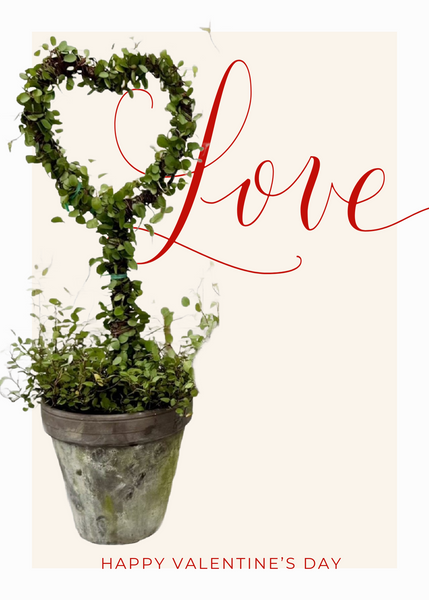 VERY LIMITED!  Angel Vine Large Heart  Lollipop Topiary