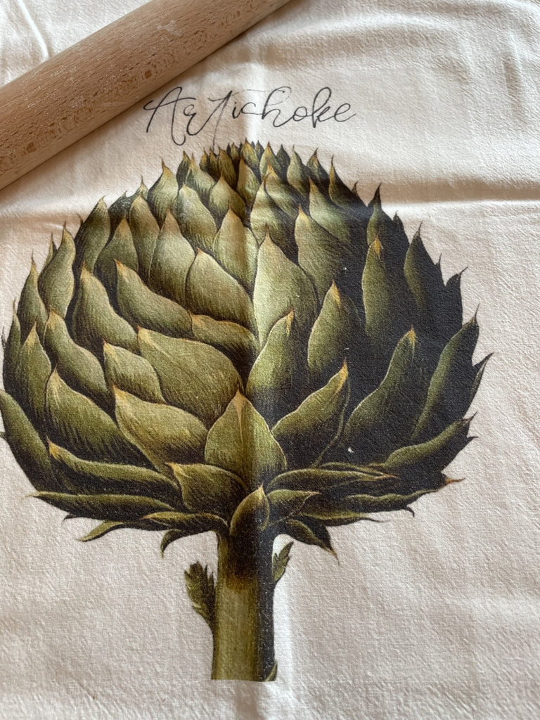 Tea Towel- Artichoke - BELLAVINTAGEHOME