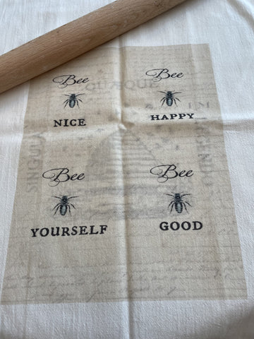 Tea Towel- Bee Nice - BELLAVINTAGEHOME