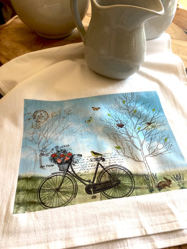 Tea Towel-French Bicycle - BELLAVINTAGEHOME