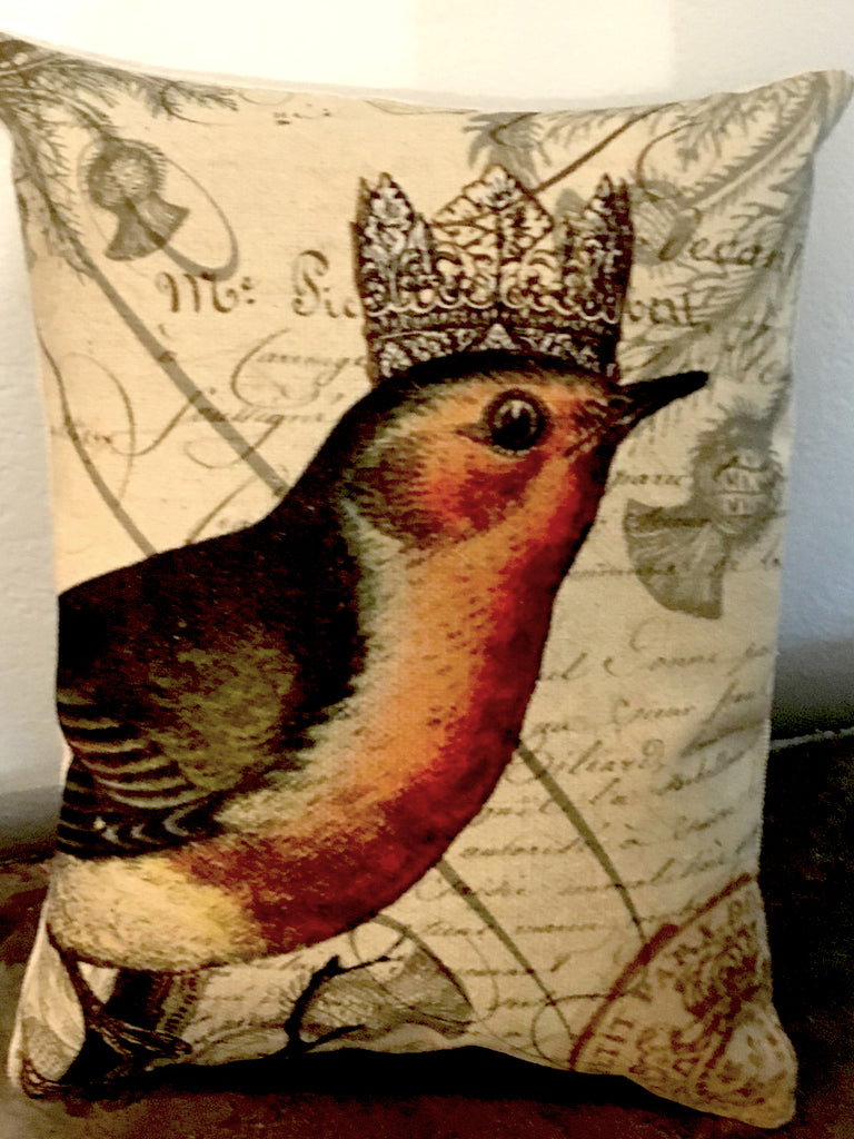 Pillow-Robin with Crown - BELLAVINTAGEHOME