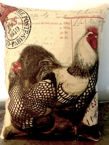 Pillow-Rooster - BELLAVINTAGEHOME