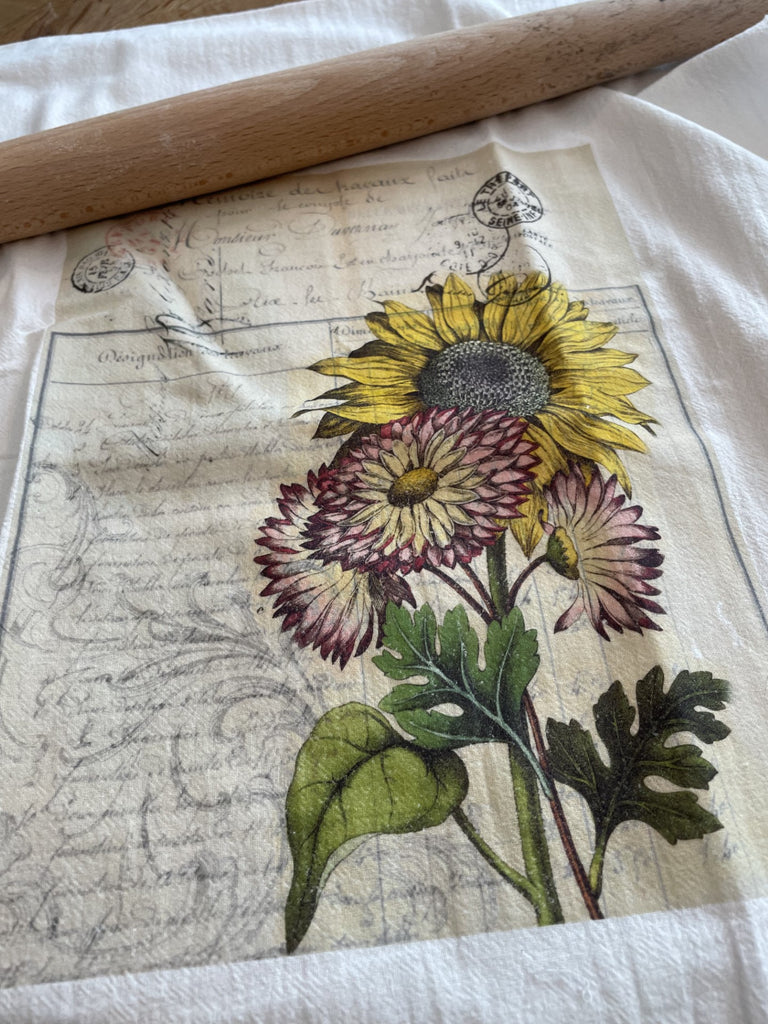 Tea Towel-Sunflower - BELLAVINTAGEHOME