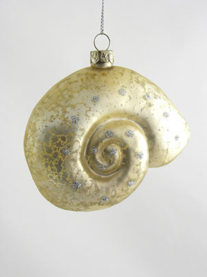 Ornament- Glass Nautilus Shell Ornament - BELLAVINTAGEHOME