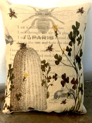 Bee & Clover Accent Pillow - BELLAVINTAGEHOME