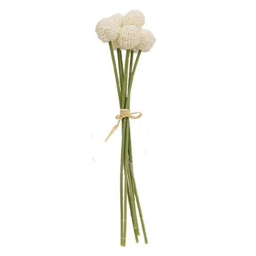 a White Billy Ball Bouquet 10" - BELLAVINTAGEHOME