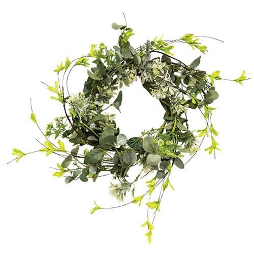 a Mixed Queen Ann Heather Wreath 15" - BELLAVINTAGEHOME