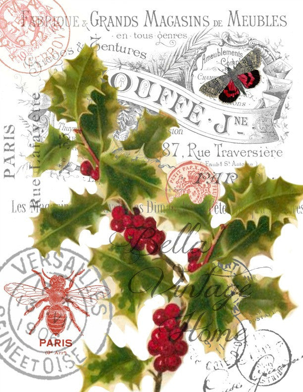 Weihnachts-Notizzettel Mit Stechpalmen-Motiv – 10 Karten Inkl. Umschläge, 9,5 X 13,9 Cm