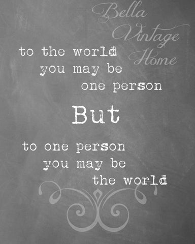 To the World Chalkboard Print,  Pillow, Note Cards, Tea Towel, Digital Download - BELLAVINTAGEHOME