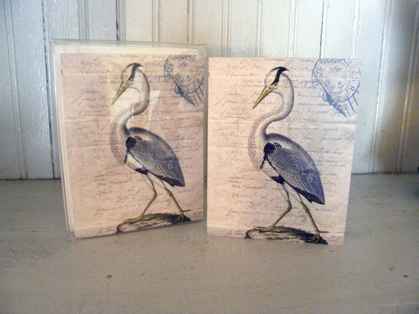 Botanical Stork I Print, Pillow,Note Cards, Tea Towel, Digital Download - BELLAVINTAGEHOME