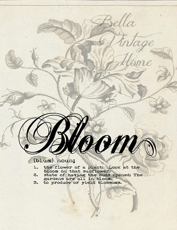 Botanical Bloom Tulip Print, Pillow, Note Cards, Tea Towel - BELLAVINTAGEHOME
