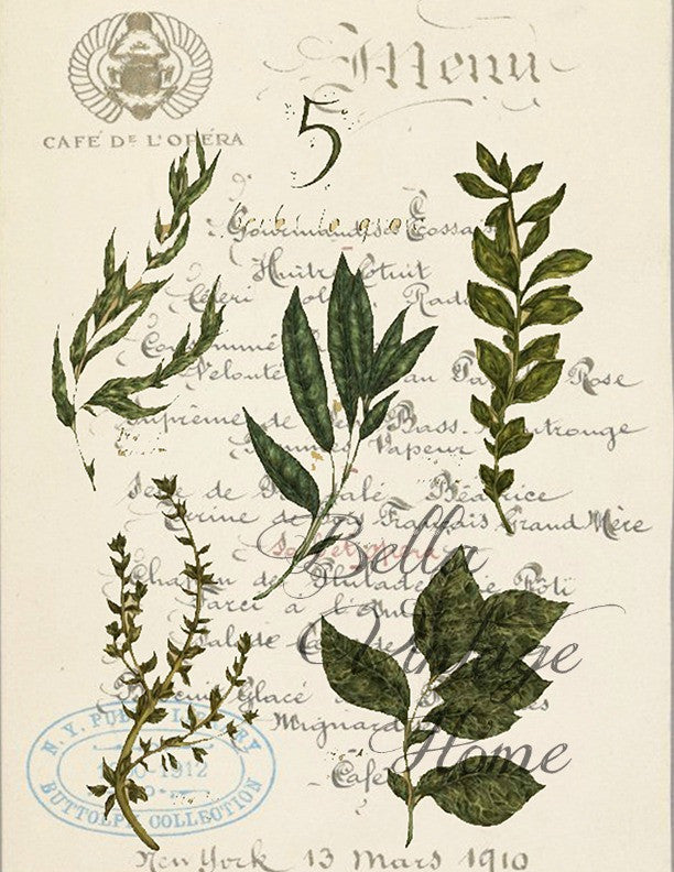 Botanical Herbs Print, Pillow, Note Cards, Tea Towel Botanical Herbs Print, Pillow, Note Cards, Tea Towel
