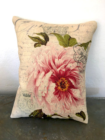 Pink Rose Accent Pillow - BELLAVINTAGEHOME