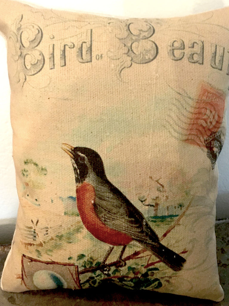 Robin Beauty  Accent Pillow - BELLAVINTAGEHOME