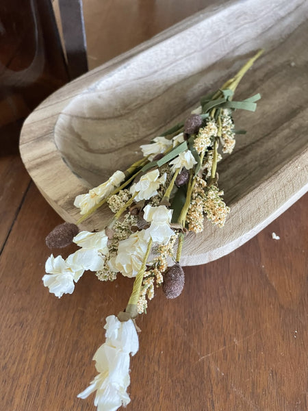 Ivory flower and berry stem ( 2 sizes) - BELLAVINTAGEHOME