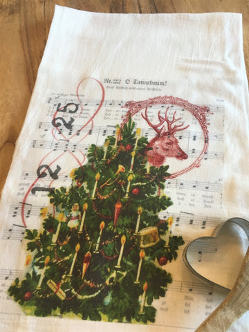 Tea Towel- Tree - BELLAVINTAGEHOME